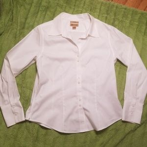 No-iron white dress shirt